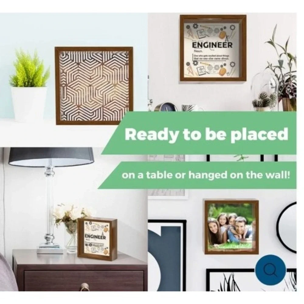 ENGINEER Gift Shadow Box‎ Wall Decor - 6x6x2